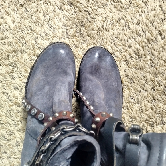 A.S. 98 Chester Distressed Moto Boot in nebbia Sz 39/9 - Picture 5 of 8